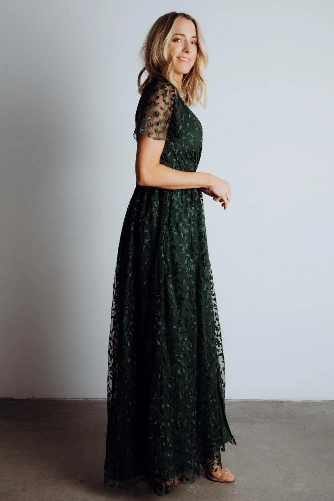 BB Custom Marseille Embossed Maxi Dress | Green 5 BB Custom Marseille Embossed Maxi Dress | Green