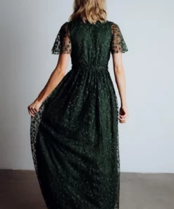 BB Custom Marseille Embossed Maxi Dress | Green 15 BB Custom Marseille Embossed Maxi Dress | Green