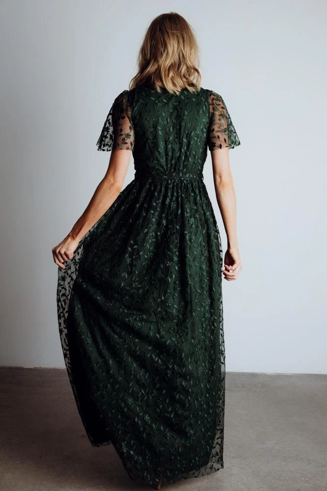 BB Custom Marseille Embossed Maxi Dress | Green 6 BB Custom Marseille Embossed Maxi Dress | Green