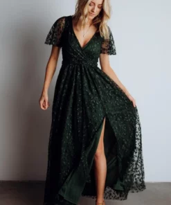 BB Custom Marseille Embossed Maxi Dress | Green 13 BB Custom Marseille Embossed Maxi Dress | Green