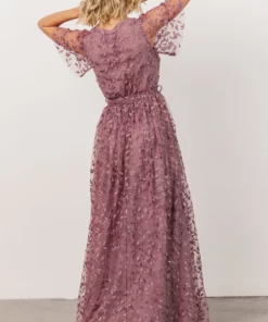BB Custom Dresses Marseille Embossed Maxi Dress | Lavender