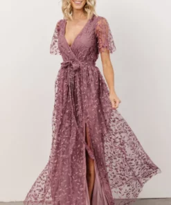 BB Custom Dresses Marseille Embossed Maxi Dress | Lavender