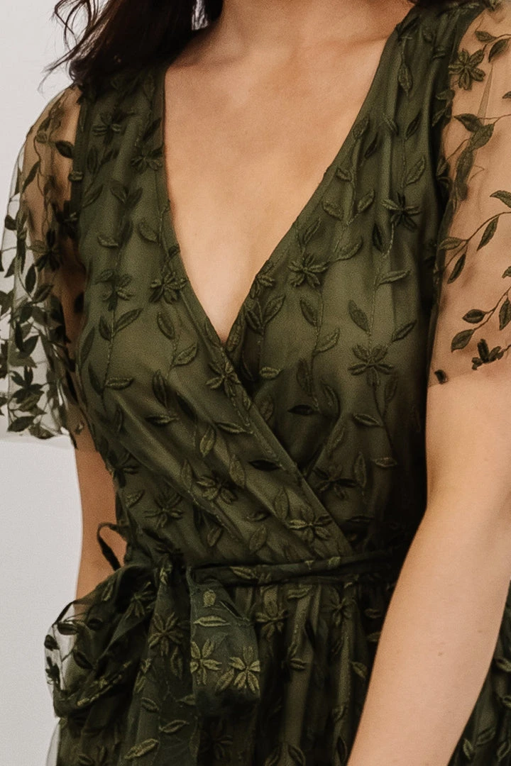 BB Custom Marseille Embossed Maxi Dress | Olive 8 BB Custom Marseille Embossed Maxi Dress | Olive