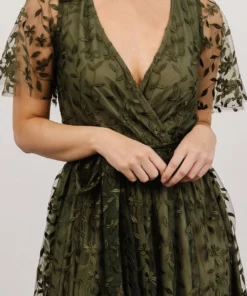 BB Custom Marseille Embossed Maxi Dress | Olive 14 BB Custom Marseille Embossed Maxi Dress | Olive