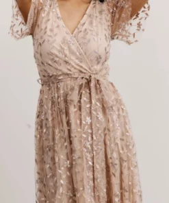 BB Custom Marseille Embossed Maxi Dress | Sequin Champagne 19 BB Custom Marseille Embossed Maxi Dress | Sequin Champagne