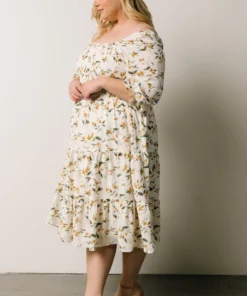 BB Custom Dresses Marta Smocked Midi Dress | Golden Floral