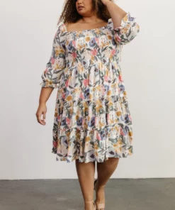 BB Custom Dresses Marta Smocked Midi Dress | Multi Floral