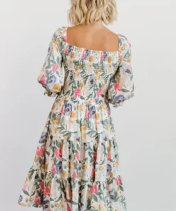 BB Custom Dresses Marta Smocked Midi Dress | Multi Floral