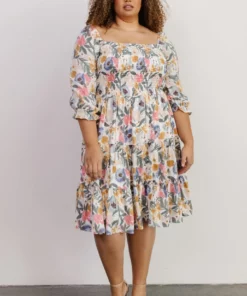 BB Custom Dresses Marta Smocked Midi Dress | Multi Floral