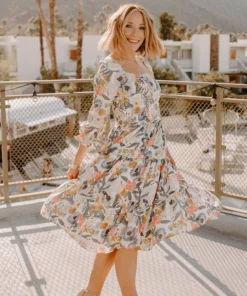 BB Custom Dresses Marta Smocked Midi Dress | Multi Floral