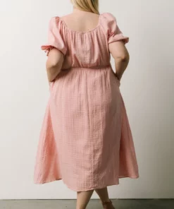 HAY Martha Smocked Midi Dress | Dusty Pink Dresses