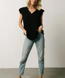 KA Mason Top | Black Tops