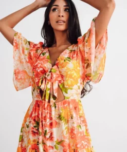 FT Matilda Tiered Maxi Dress | Red Floral Dresses