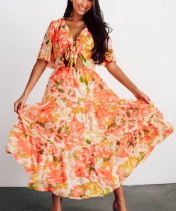 FT Matilda Tiered Maxi Dress | Red Floral Dresses