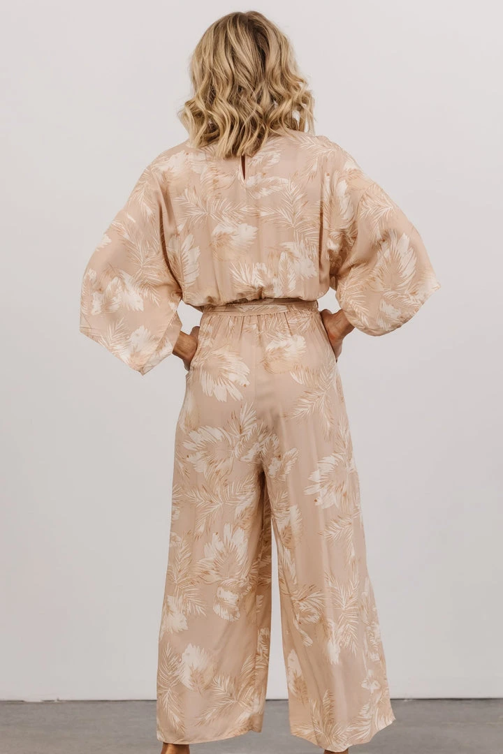DF Maxwell Jumpsuit | Natural Palm Print Boho 3 DF Maxwell Jumpsuit | Natural Palm Print Boho
