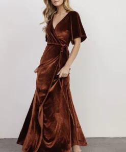 BB Custom Meghan Velvet Wrap Maxi Dress | Bronze Dresses 17 BB Custom Meghan Velvet Wrap Maxi Dress | Bronze Dresses