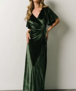 BB Custom Dresses Meghan Velvet Wrap Maxi Dress | Deep Green 17 BB Custom Dresses Meghan Velvet Wrap Maxi Dress | Deep Green