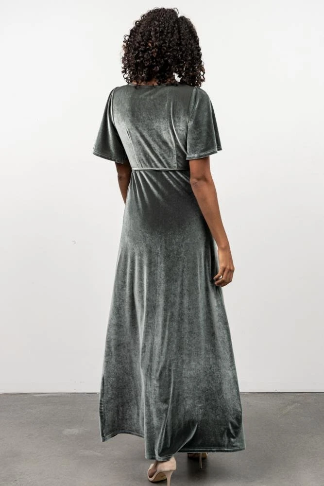 BB Custom Meghan Velvet Wrap Maxi Dress | Eucalyptus Dresses 6 BB Custom Meghan Velvet Wrap Maxi Dress | Eucalyptus Dresses