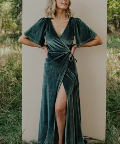 BB Custom Meghan Velvet Wrap Maxi Dress | Eucalyptus Dresses 15 BB Custom Meghan Velvet Wrap Maxi Dress | Eucalyptus Dresses
