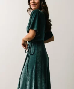 BB Custom Meghan Velvet Wrap Maxi Dress | Persian Blue