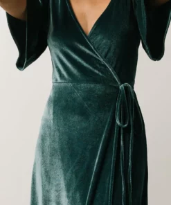 BB Custom Meghan Velvet Wrap Maxi Dress | Persian Blue