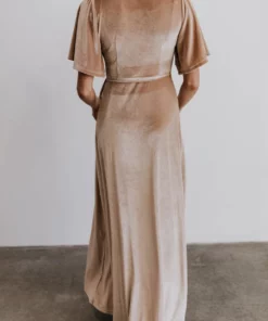 BB Custom Dresses Meghan Velvet Wrap Maxi Dress | Shell
