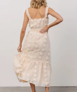 FT Dresses Melody Swiss Dot Midi Dress | Vintage Cream 10 FT Dresses Melody Swiss Dot Midi Dress | Vintage Cream