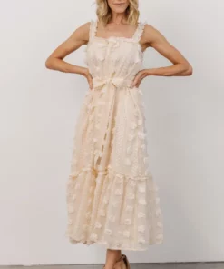 FT Dresses Melody Swiss Dot Midi Dress | Vintage Cream 15 FT Dresses Melody Swiss Dot Midi Dress | Vintage Cream