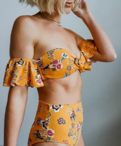 EN Swim Miami Bikini Bottom | Yellow Floral