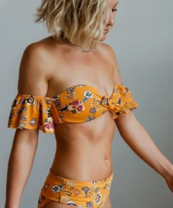 EN Miami Bikini Top | Yellow Floral