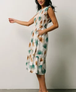 HAY Micah Tropical Midi Dress | Ivory 9 HAY Micah Tropical Midi Dress | Ivory