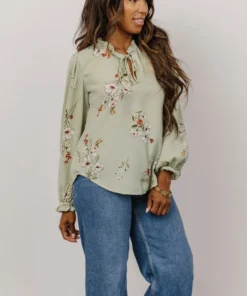LUM Tops Midway Long Sleeve Top | Sage Floral 9 LUM Tops Midway Long Sleeve Top | Sage Floral