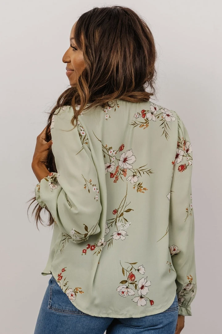 LUM Tops Midway Long Sleeve Top | Sage Floral 5 LUM Tops Midway Long Sleeve Top | Sage Floral