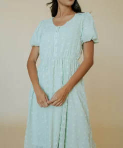 POL Mila Swiss Dot Dress | Sage Dresses