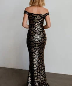 RR Dresses Milan Sequin Gown | Black + Gold 16 RR Dresses Milan Sequin Gown | Black + Gold