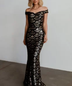 RR Dresses Milan Sequin Gown | Black + Gold 19 RR Dresses Milan Sequin Gown | Black + Gold