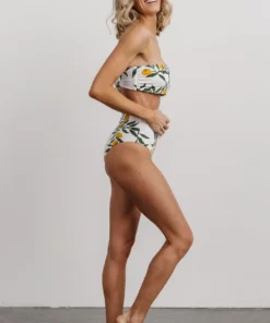 EN Milos High Waist Tie Bikini Bottom | Lemon Print Swim 9 EN Milos High Waist Tie Bikini Bottom | Lemon Print Swim
