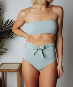 EN Milos High Waist Tie Bikini Bottom | Sage Swim