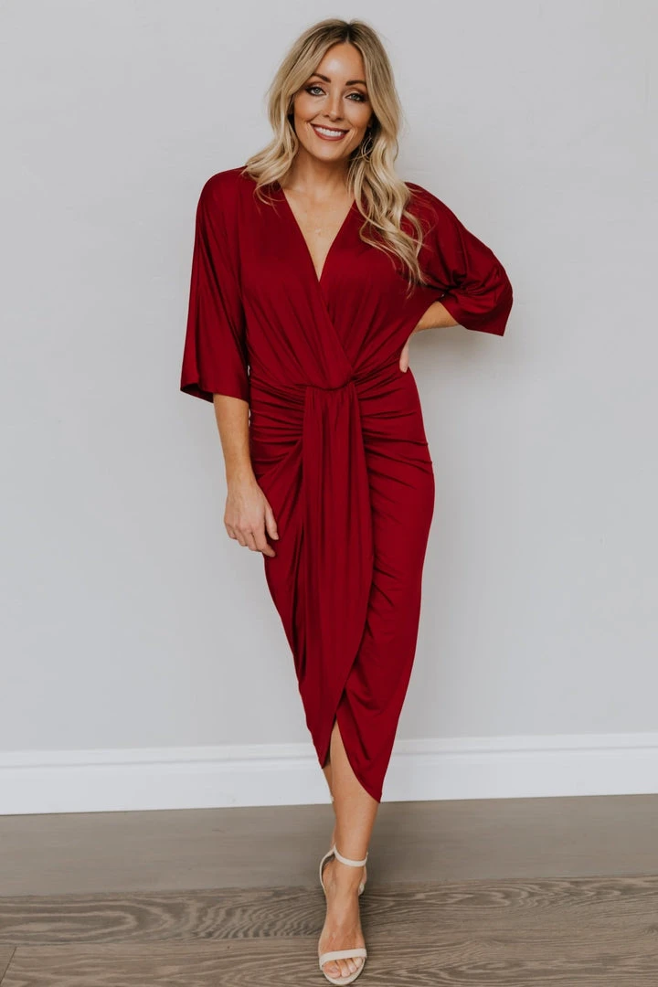 DD Mimi Midi Dress | Burgundy Dresses 1 DD Mimi Midi Dress | Burgundy Dresses