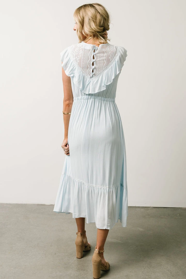 IL Misty Lace Panel Midi Dress | Sky Blue 7 IL Misty Lace Panel Midi Dress | Sky Blue