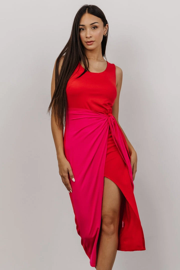 DD Monaco Midi Color Block Dress | Fuchsia 1 DD Monaco Midi Color Block Dress | Fuchsia