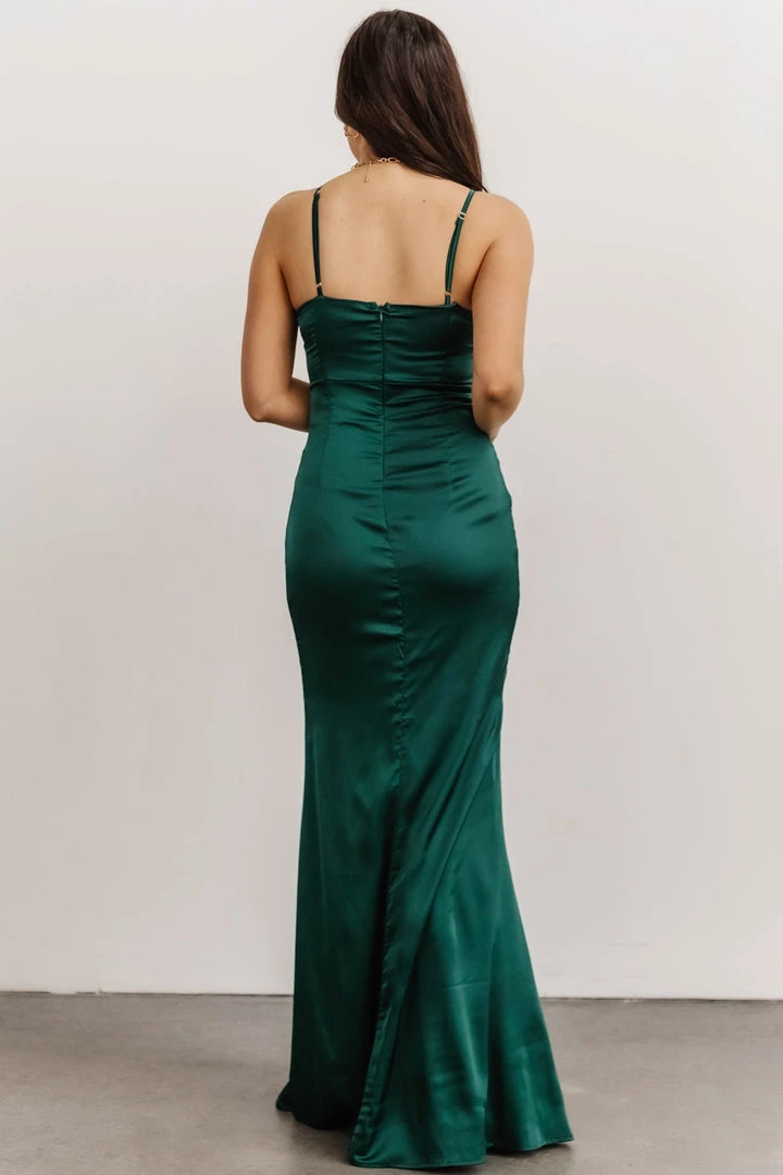 RR Monet Satin Gown | Emerald 6 RR Monet Satin Gown | Emerald