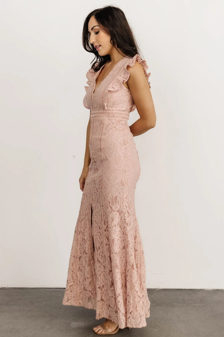 BB Custom Monroe Lace Dress | Blush 4 BB Custom Monroe Lace Dress | Blush