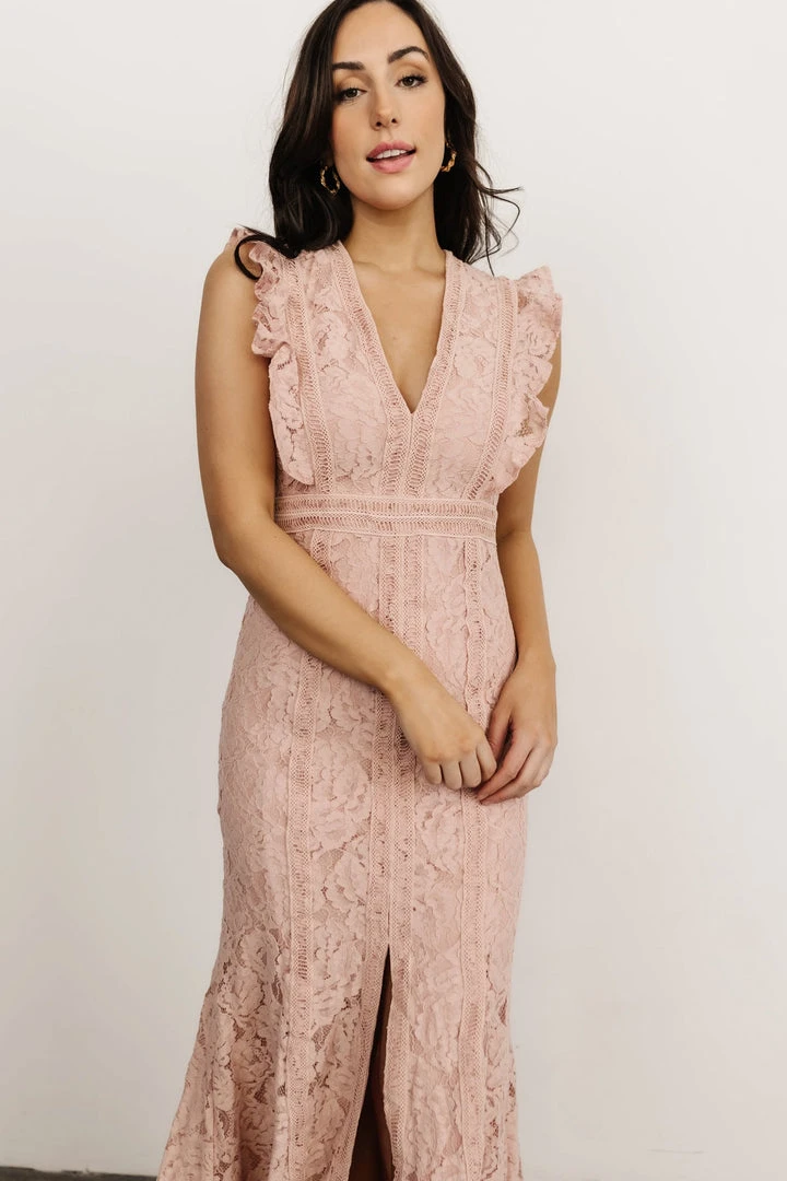 BB Custom Monroe Lace Dress | Blush 7 BB Custom Monroe Lace Dress | Blush