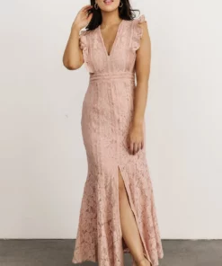 BB Custom Monroe Lace Dress | Blush