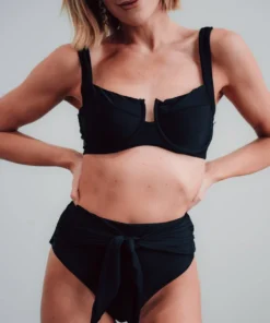 BJB Montego High Waist Tie Bikini Bottom | Black 15 BJB Montego High Waist Tie Bikini Bottom | Black