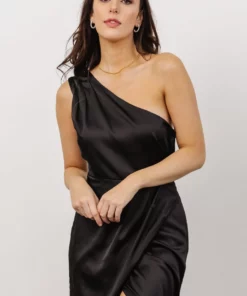 SL Morgan One Shoulder Gown | Black
