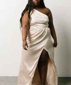 SL Dresses Morgan One Shoulder Gown | Champagne