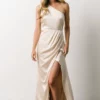 SL Dresses Morgan One Shoulder Gown | Champagne