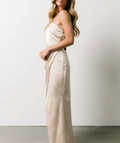 SL Dresses Morgan One Shoulder Gown | Champagne